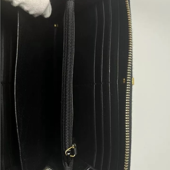 Authentic Saint Laurent Paris Classic  Zip  Black Continental Leather Wallet - Picture 12 of 14